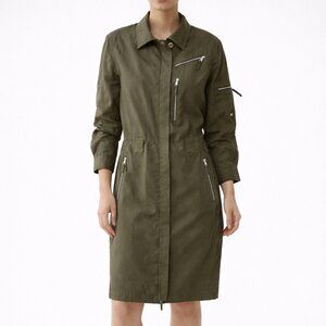 Ralph Lauren Black Label olive green silk midi dress size 12